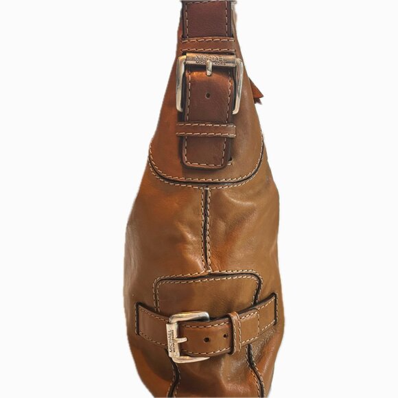 Michael Kors Brookville Slouchy Hobo Shoulder Tote Bag Cognac Leather NWT - Picture 5 of 10